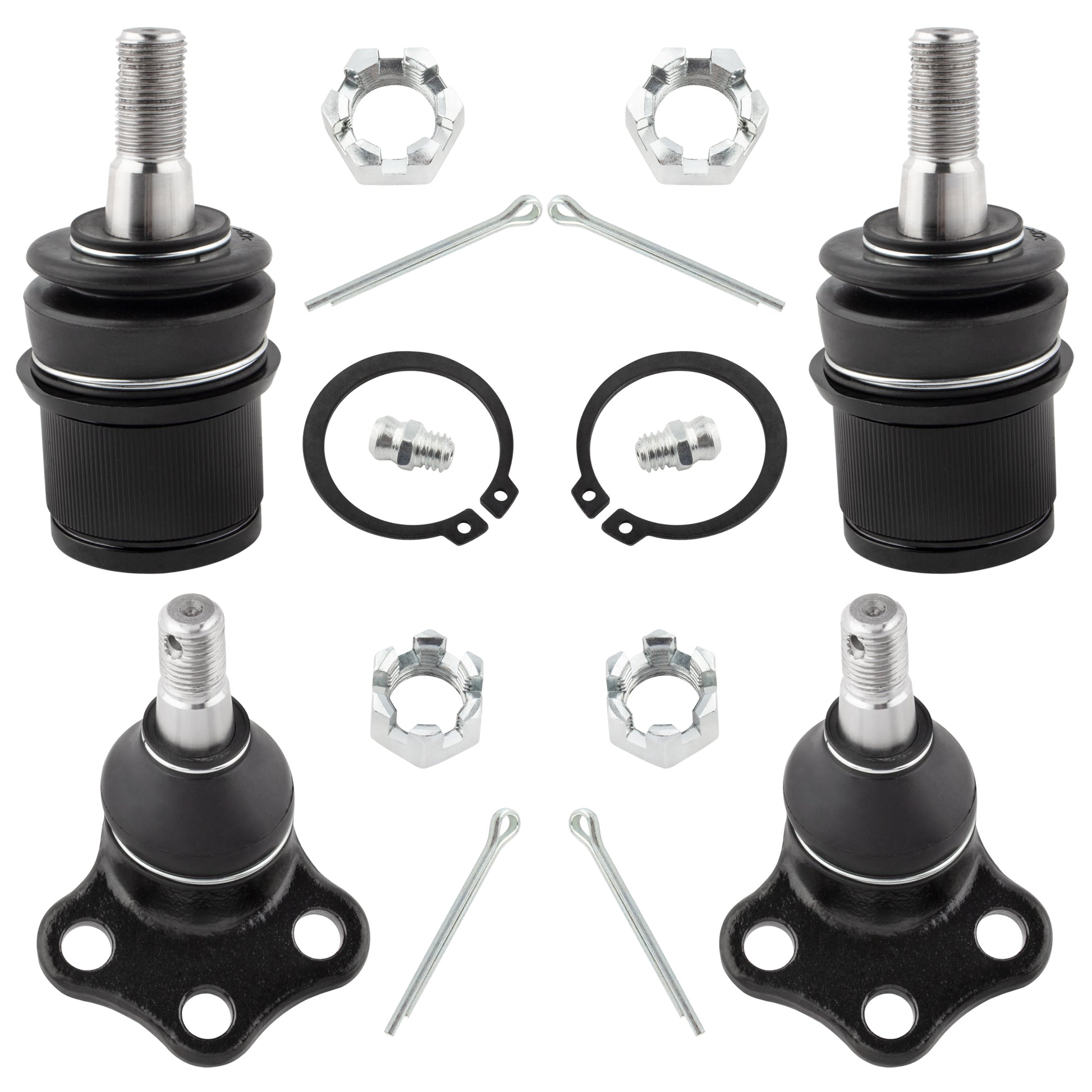 BOXI (Set of 4) Front Upper and Lower Ball Joints Suspension Kit Fit for Dodge Dakota 2000 2001