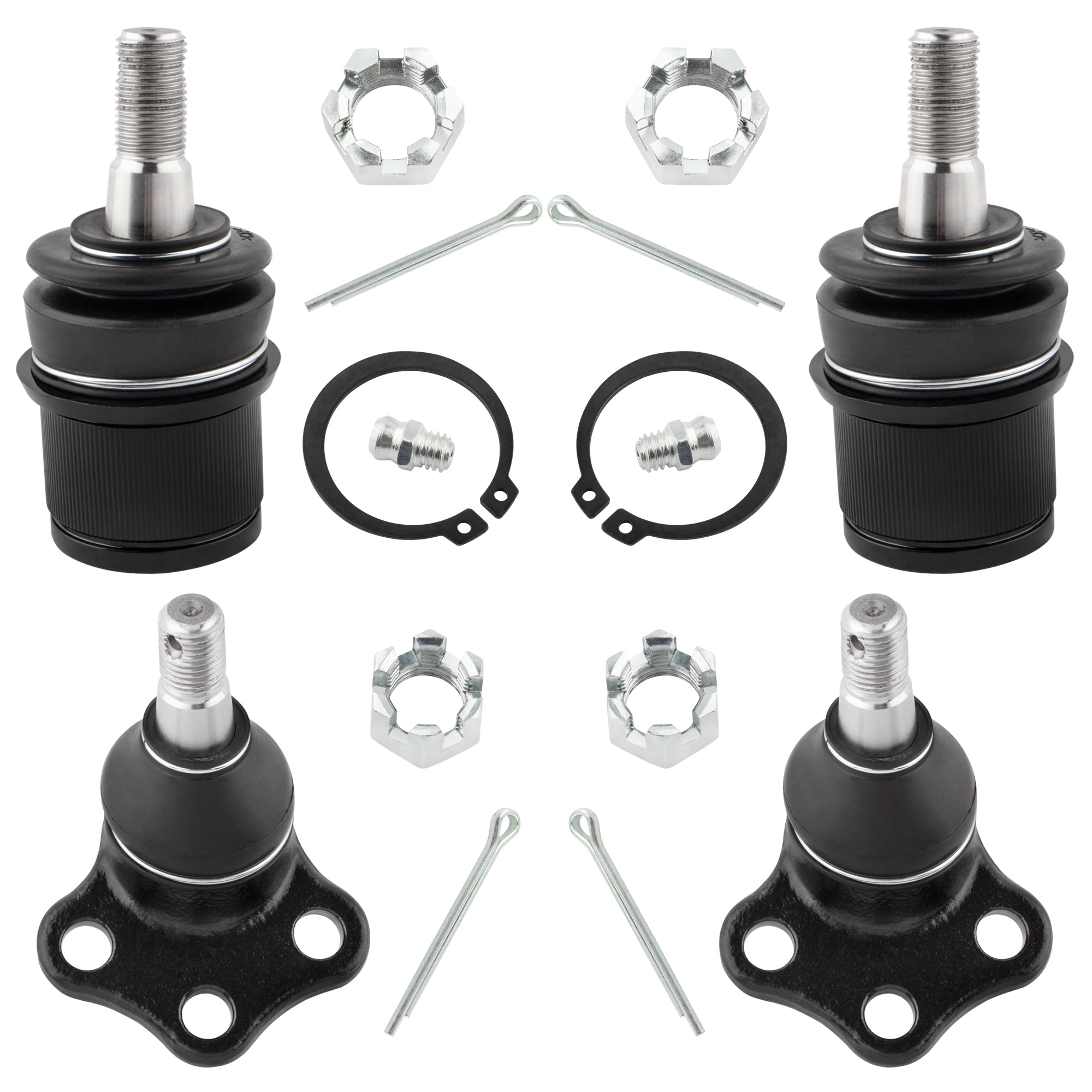 BOXI (Set of 4) Front Upper and Lower Ball Joints Suspension Kit Fit for Dodge Dakota 2000 2001