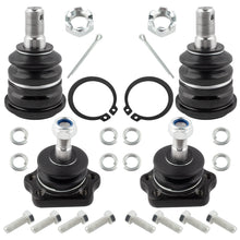 BOXI (Set of 4) Front Upper and Lower Ball Joints Suspension Kit Fit for Nissan Pickup 1995 1996