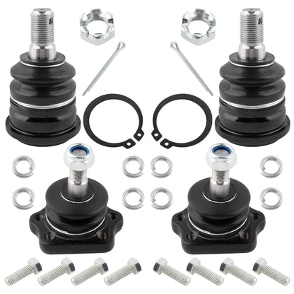 BOXI (Set of 4) Front Upper and Lower Ball Joints Suspension Kit Fit for Nissan Pickup 1995 1996