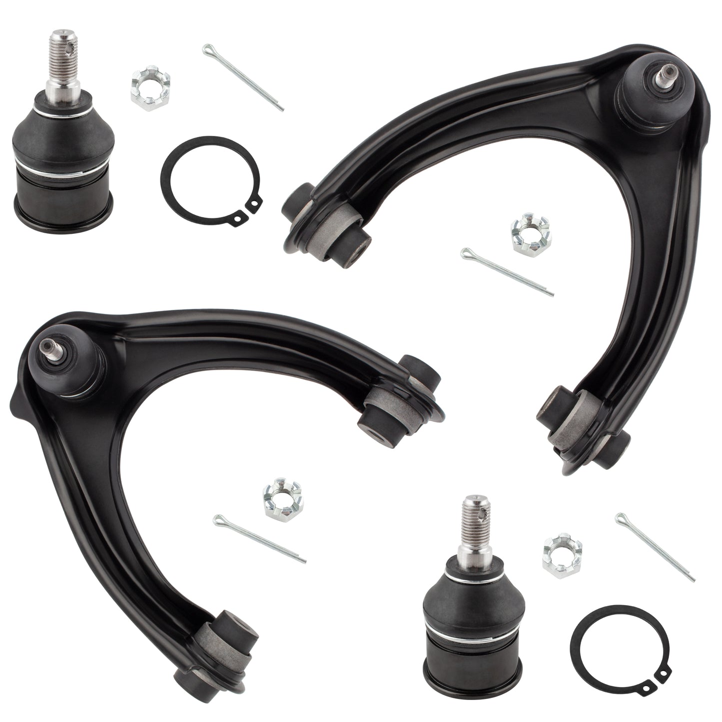 BOXI 4pcs Upper Control Arms Lower Ball Joints fit for Acura EL 1997 1998 1999 2000