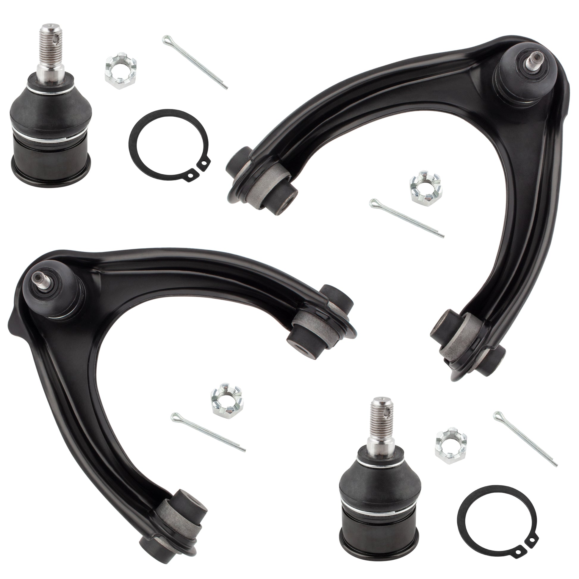 BOXI 4pcs Upper Control Arms Lower Ball Joints fit for Acura EL 1997 1998 1999 2000