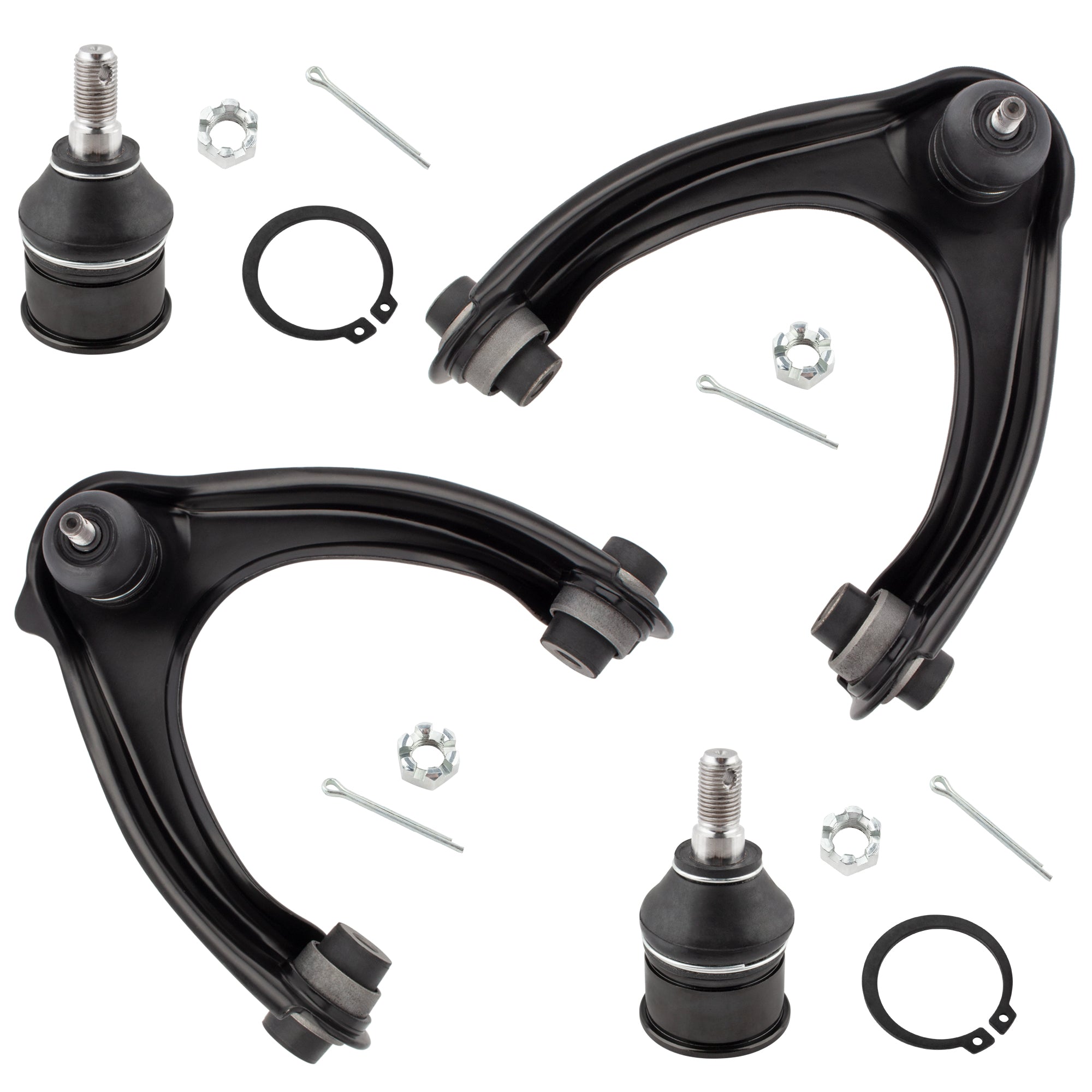 BOXI 4pcs Upper Control Arms Lower Ball Joints fit for Acura EL 1997 1998 1999 2000
