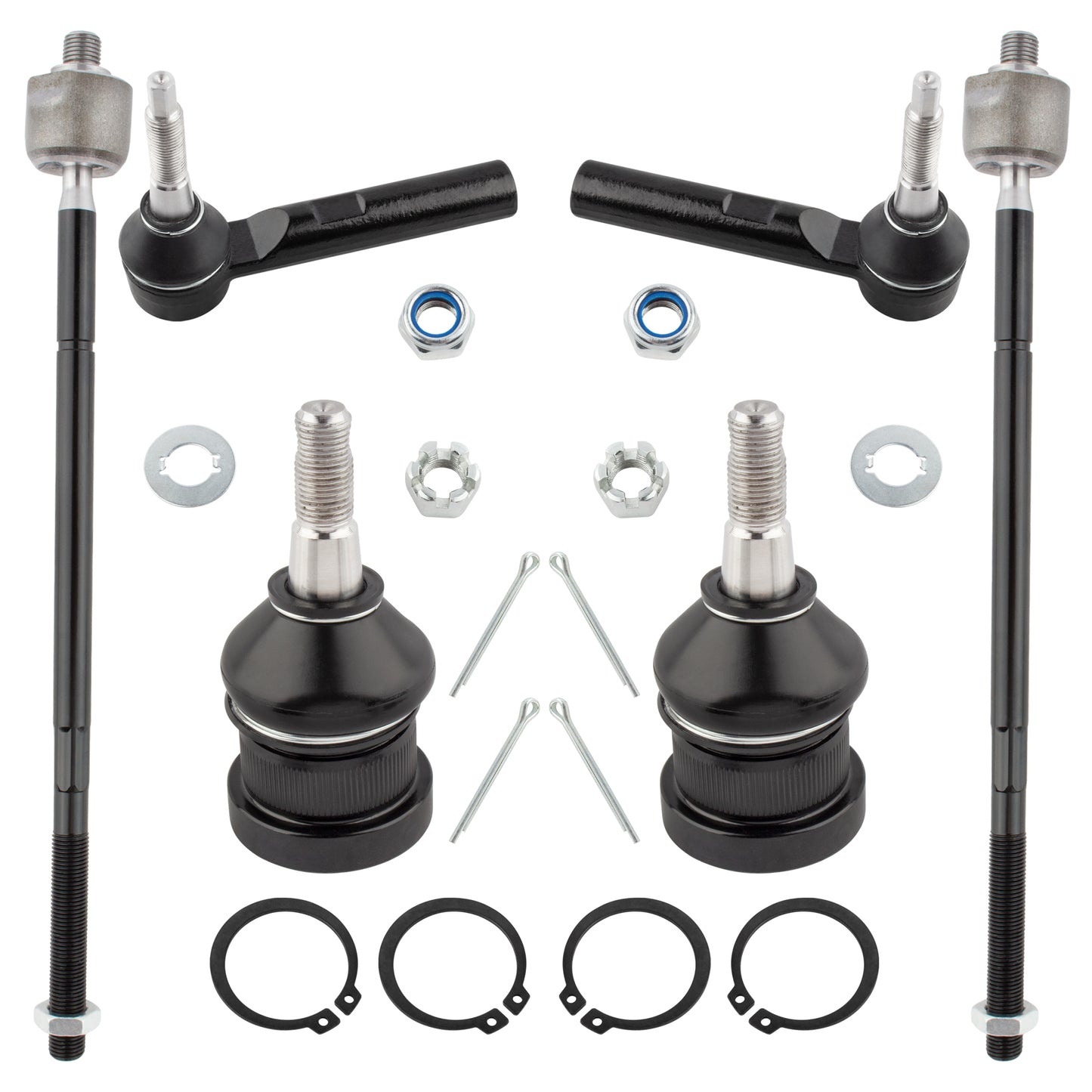 BOXI 6pcs Front Lower Ball Joints Inner Outer Tie Rod Ends for Chrysler Pacifica 2004 2005 2006