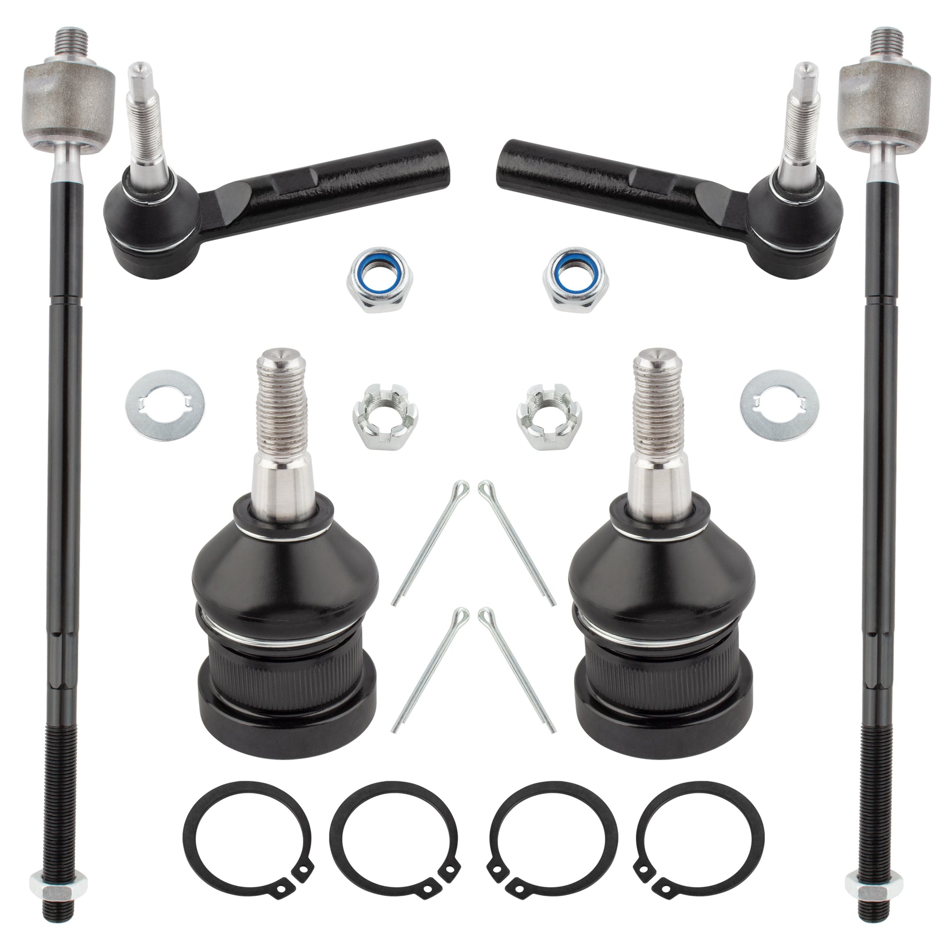 BOXI 6pcs Front Lower Ball Joints Inner Outer Tie Rod Ends for Chrysler Pacifica 2004 2005 2006
