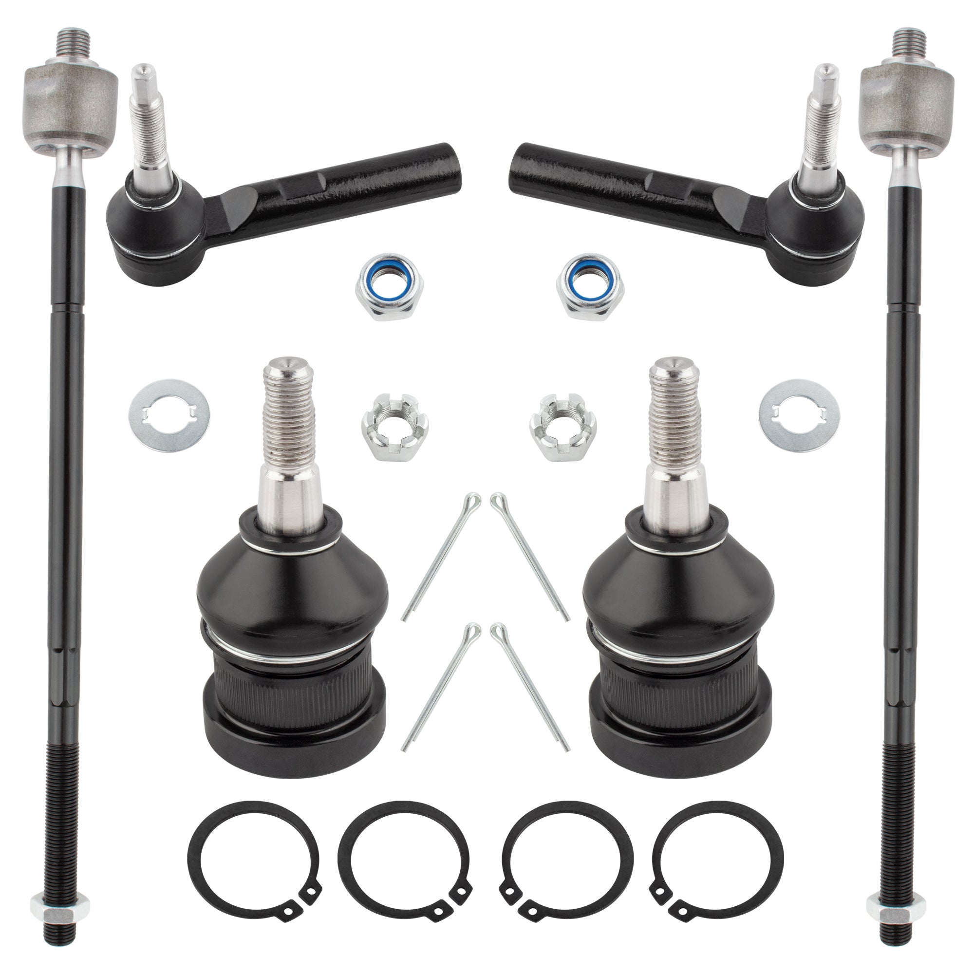 BOXI 6pcs Front Lower Ball Joints Inner Outer Tie Rod Ends for Chrysler Pacifica 2004 2005 2006