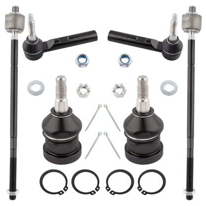 BOXI 6pcs Front Lower Ball Joints Inner Outer Tie Rod Ends for Chrysler Pacifica 2004 2005 2006