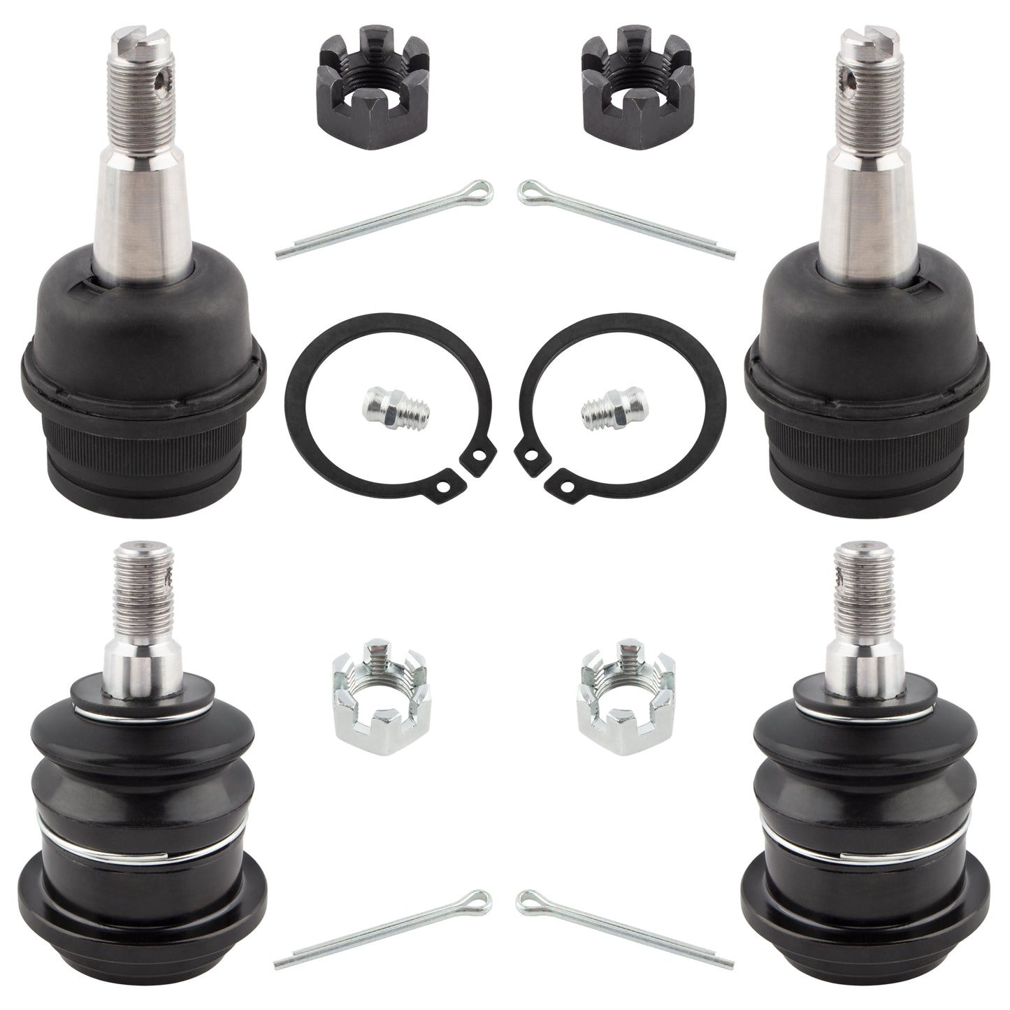 BOXI 4pcs Front Upper & Lower Ball Joints Set Fit for Dodge Ram 1500 1994 1995 1996 RWD Cab Pickup