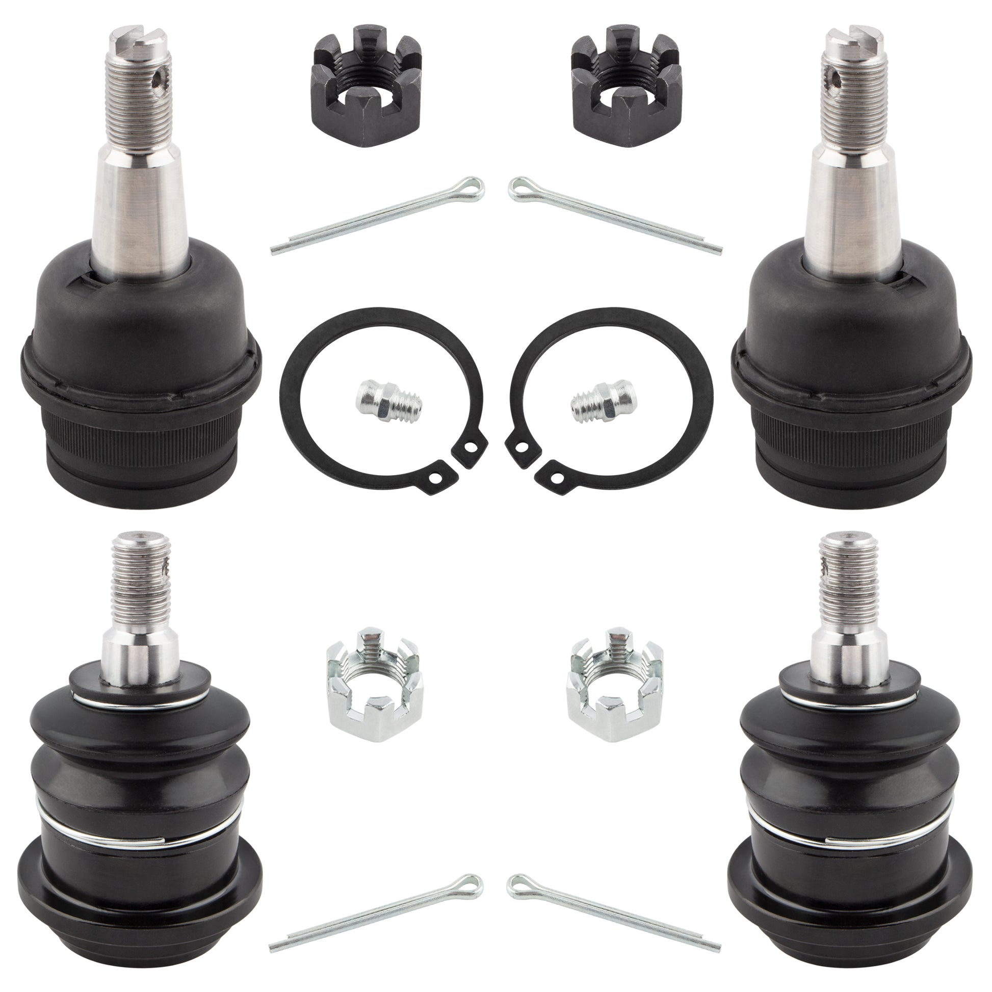 BOXI 4pcs Front Upper & Lower Ball Joints Set Fit for Dodge Ram 1500 1994 1995 1996 RWD Cab Pickup