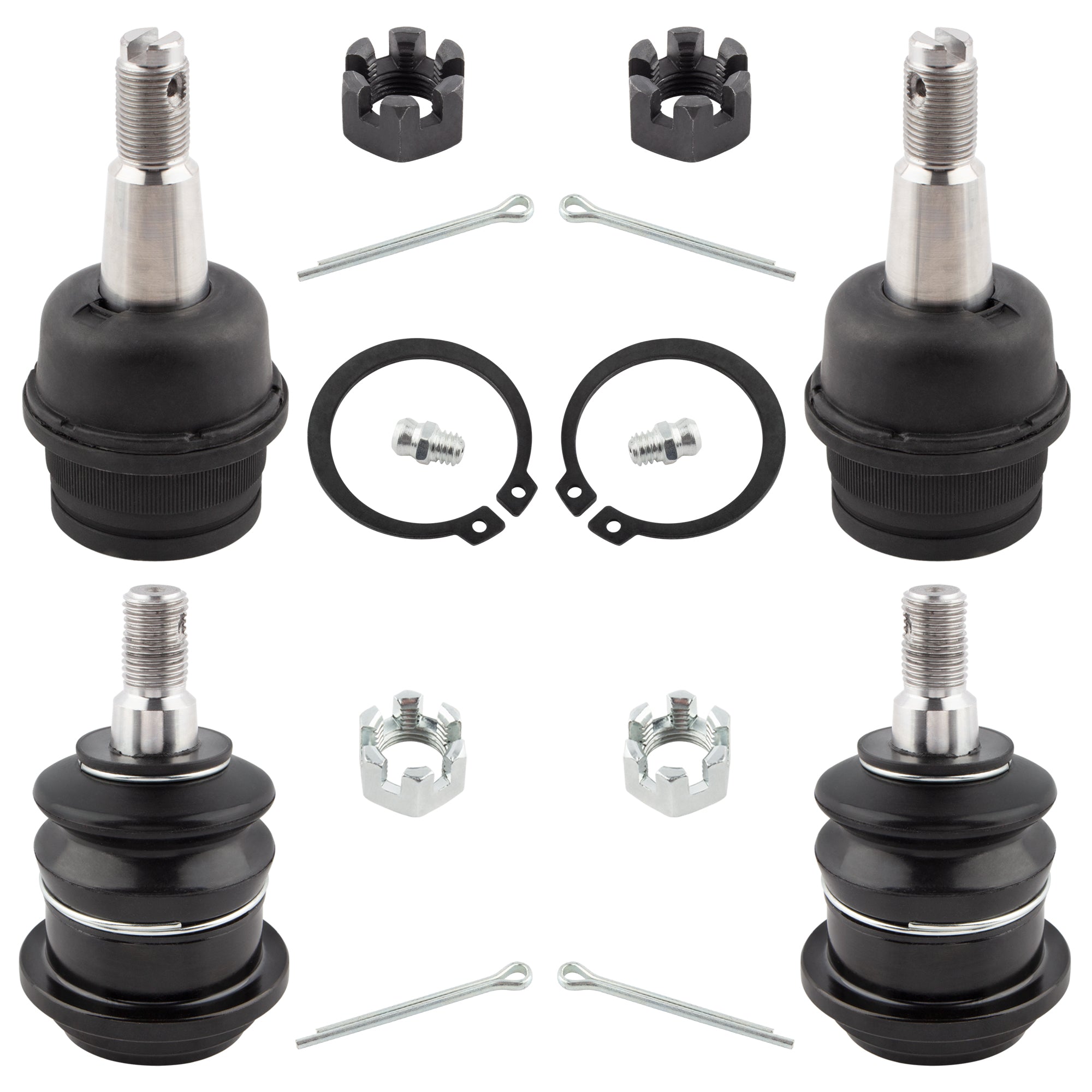 BOXI 4pcs Front Upper & Lower Ball Joints Set Fit for Dodge Ram 1500 1994 1995 1996 RWD Cab Pickup