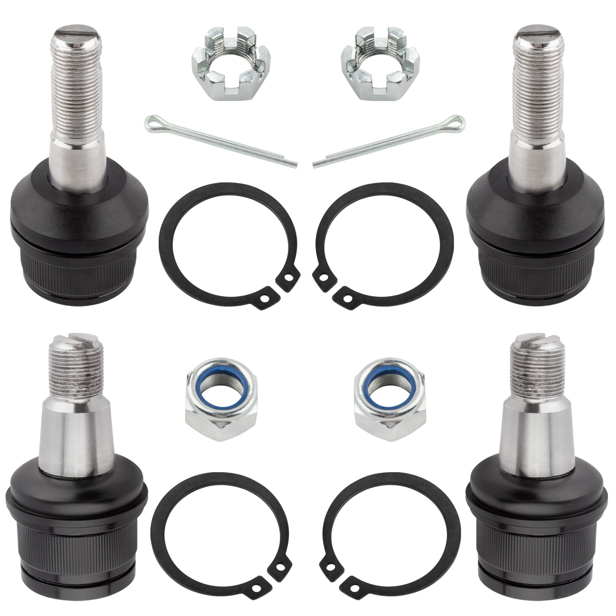 BOXI (set of 4) Front Lower and Upper Ball Joints Fit for Dodge Ram 2500 3500 1994-1999