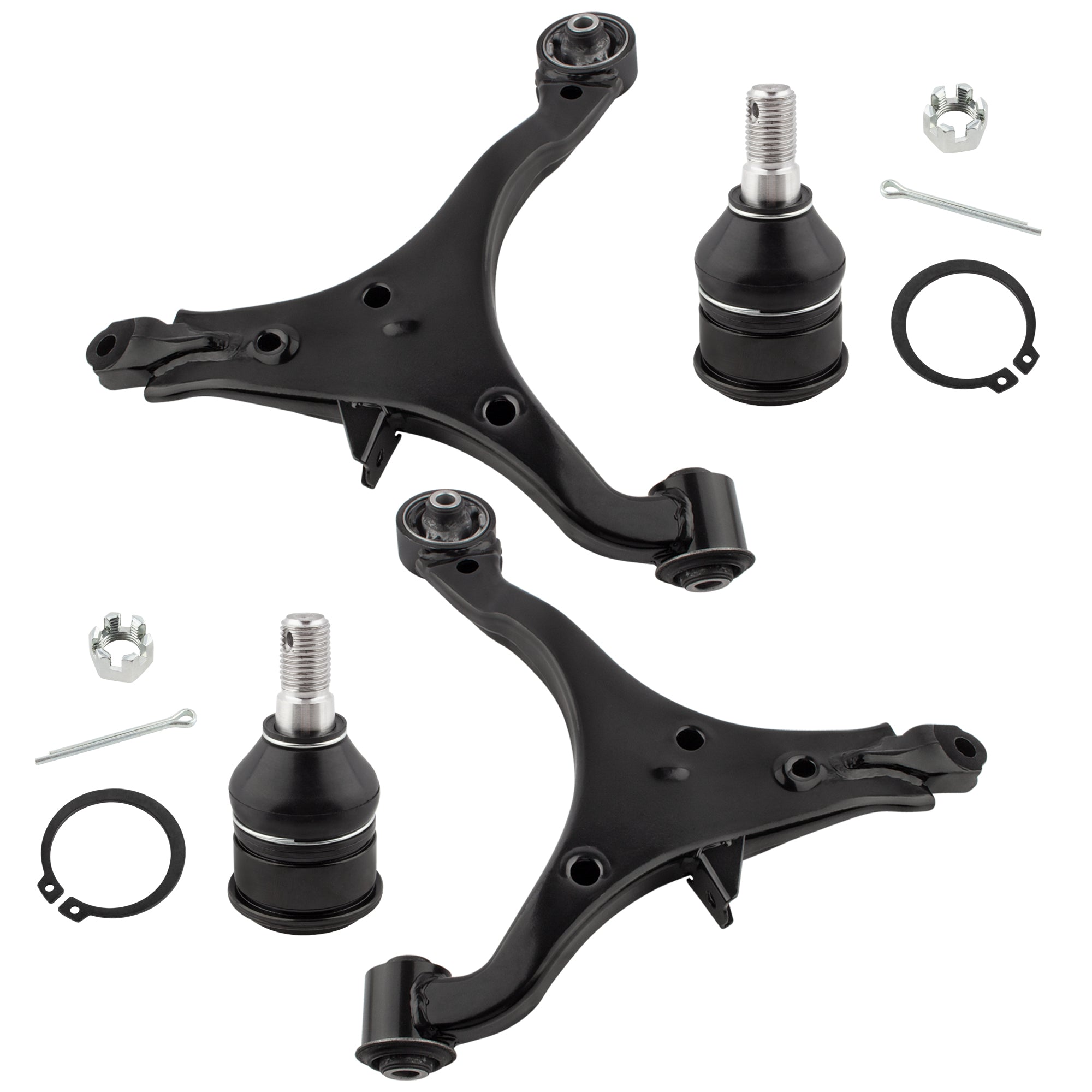 BOXI 4pcs Front Lower Control Arm with Ball Joints Replacement for Honda CR-V 2002 2003 2004 2005