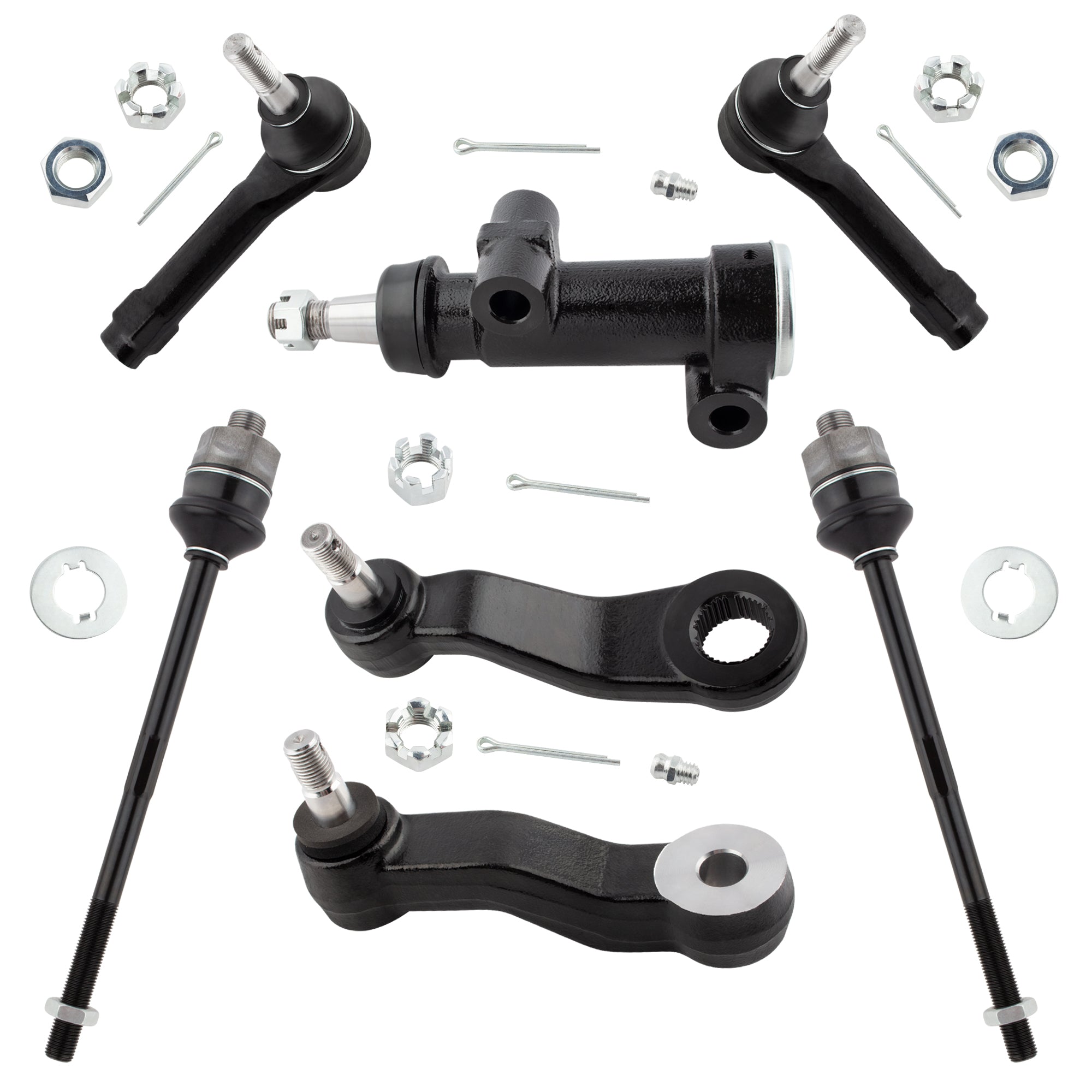 BOXI 7pcs Front Inner Outer Tierod Pitman Idler Arm for Cadillac Escalade ESV EXT