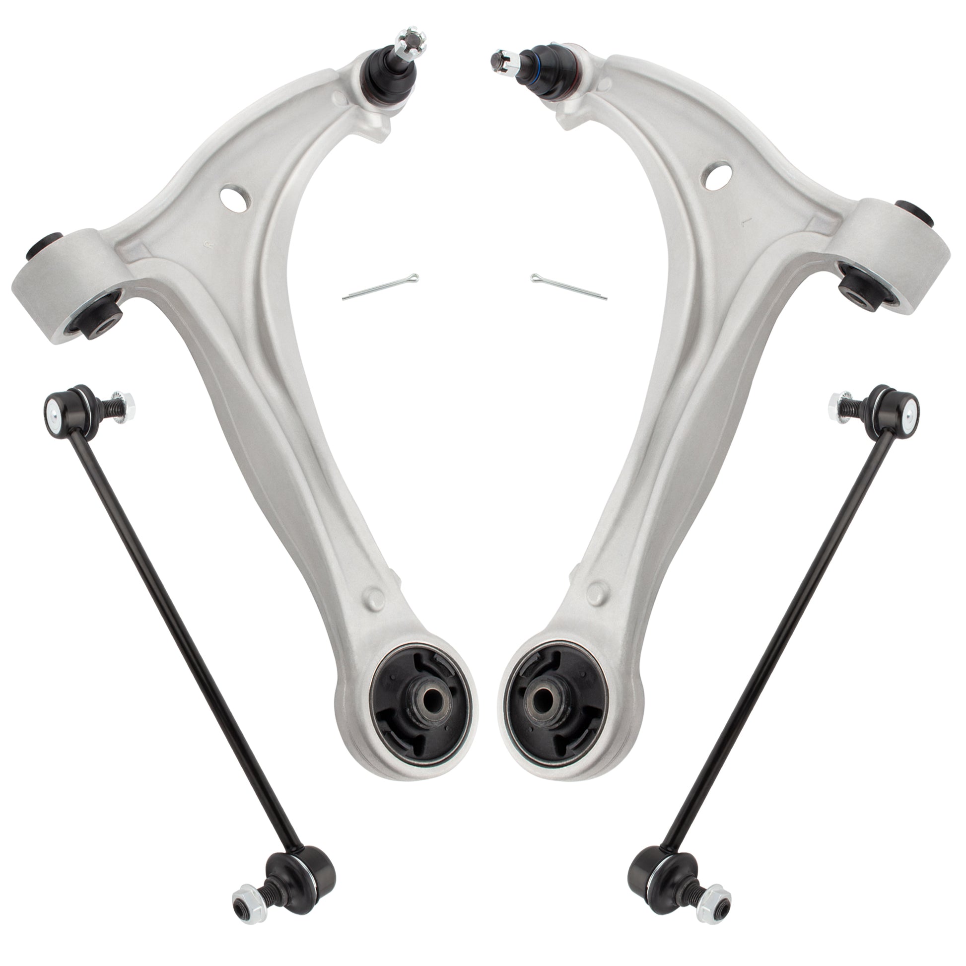BOXI 4pcs Front Aluminum Lower Control Arms Sway Bar for Honda Odyssey 2005 2006 2007 2008 2009