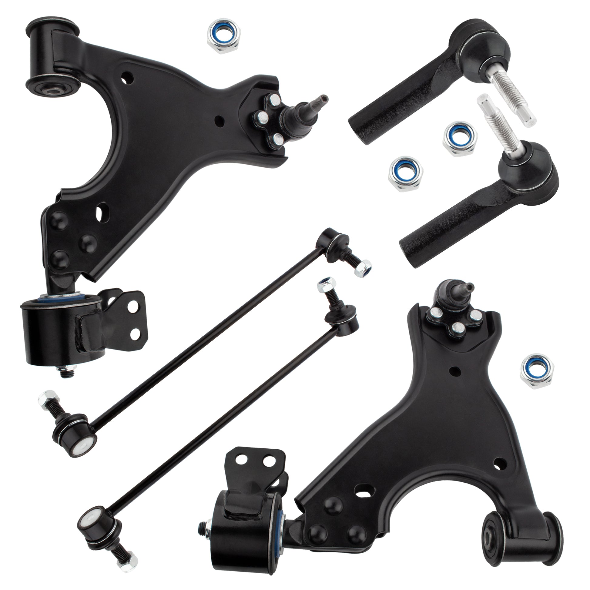 BOXI 6PCS 2007-17 for Buick Enclave Chevy Traverse for GMC Acadia for Saturn Outlook Front Lower