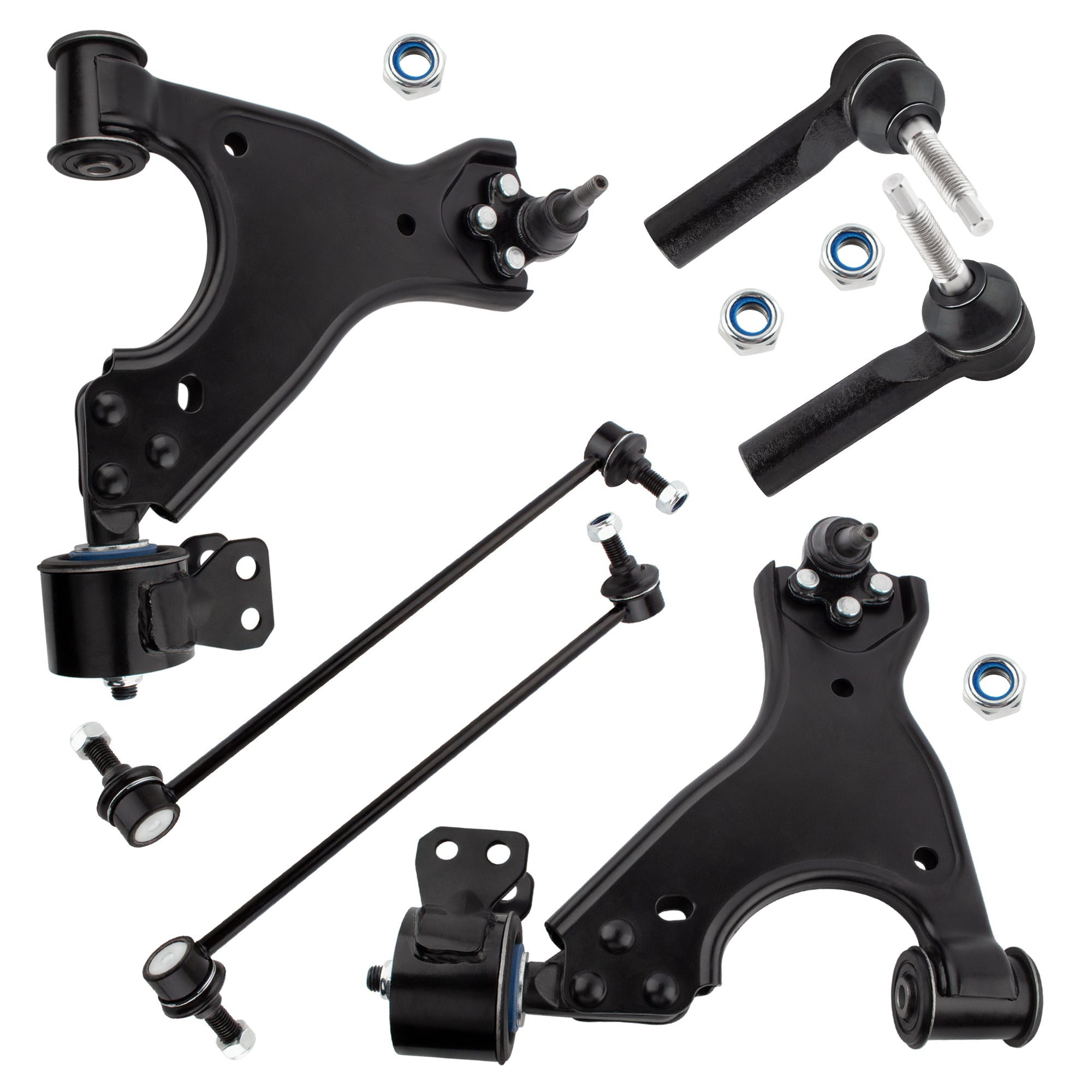 BOXI 6PCS 2007-17 for Buick Enclave Chevy Traverse for GMC Acadia for Saturn Outlook Front Lower