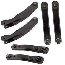 BOXI 6pcs Front Upper Lower Control Arms + Rear Trailing Control Arms Replacement for Jeep Grand