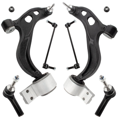BOXI 6pcs Front Lower Control Arm Tie Rods Kit For Ford Flex Taurus 2010 2011 2012
