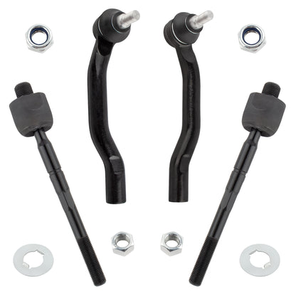 BOXI 4pcs Front Inner & Outer Tie Rods Replacement for Acura MDX 2001 2002 2003 2004 2005 2006