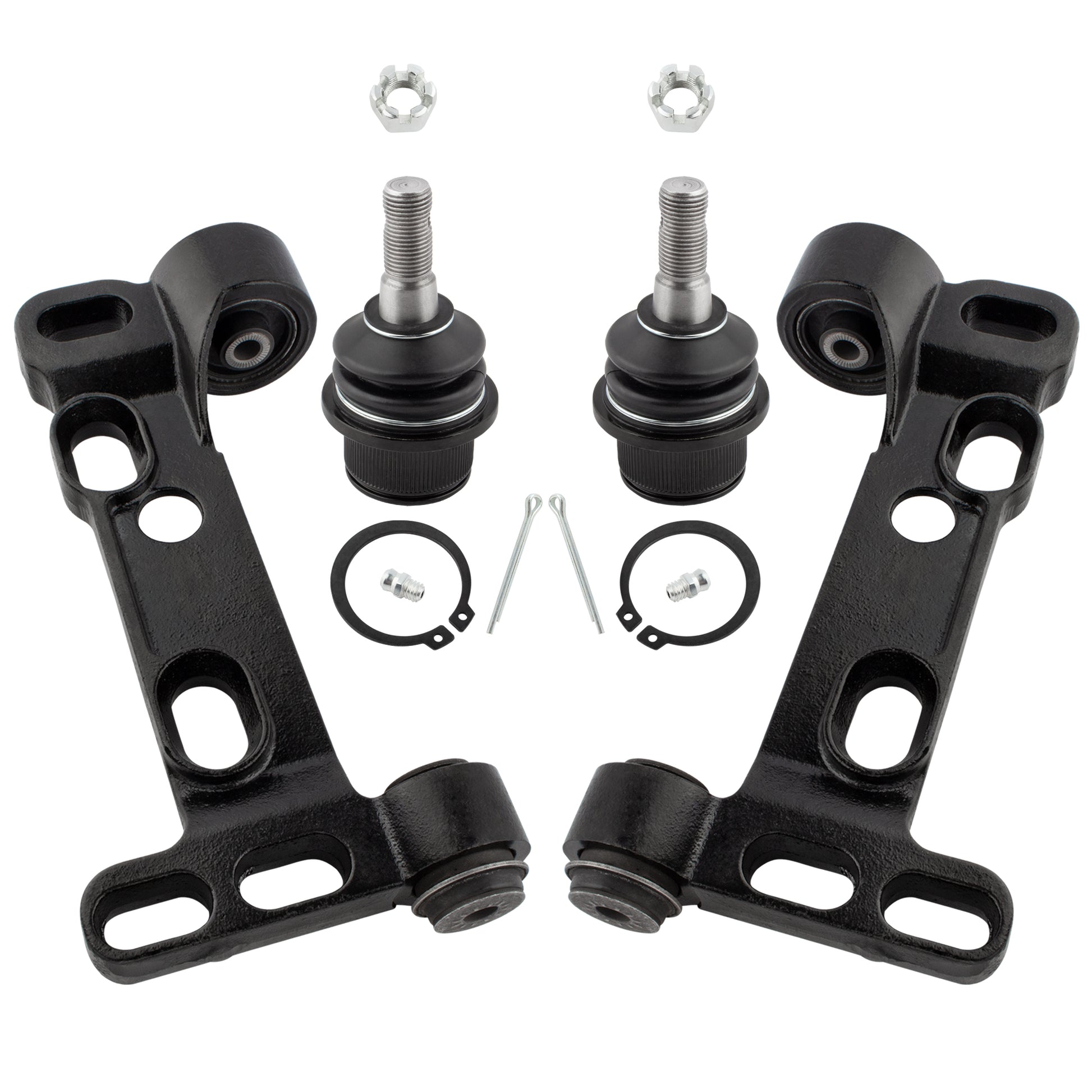 BOXI 4pc Front Lower Control Arm Bracket Ball Joints Fit for Buick Rainier 04-07