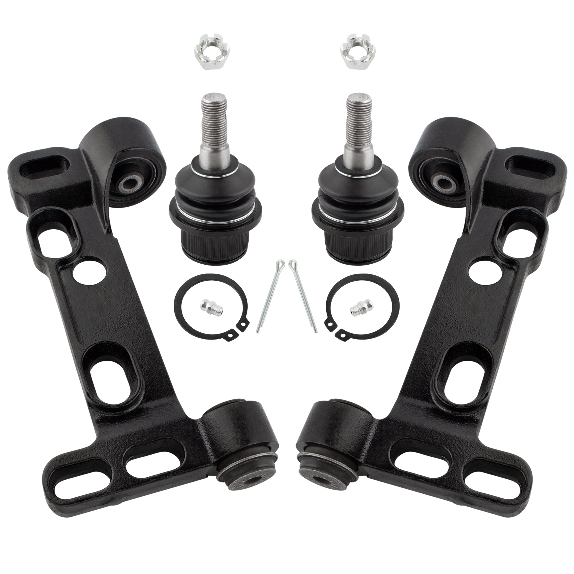BOXI 4pc Front Lower Control Arm Bracket Ball Joints Fit for Buick Rainier 04-07