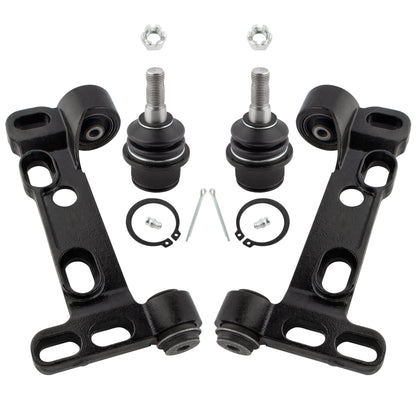 BOXI 4pc Front Lower Control Arm Bracket Ball Joints Fit for Buick Rainier 04-07