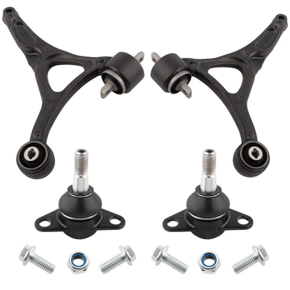 BOXI (Set of 4) Front Lower Suspension Control Arms and Ball Joints Assembly Fit for Volvo XC90