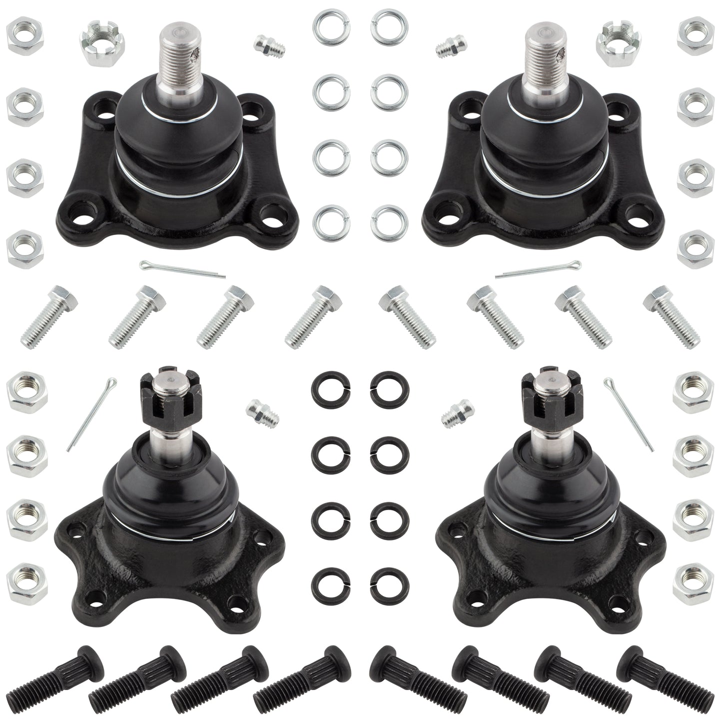 BOXI (Set of 4) Front Suspension Front Upper and Lower Ball Joints Fit for Toyota 4Runner 1989-1995