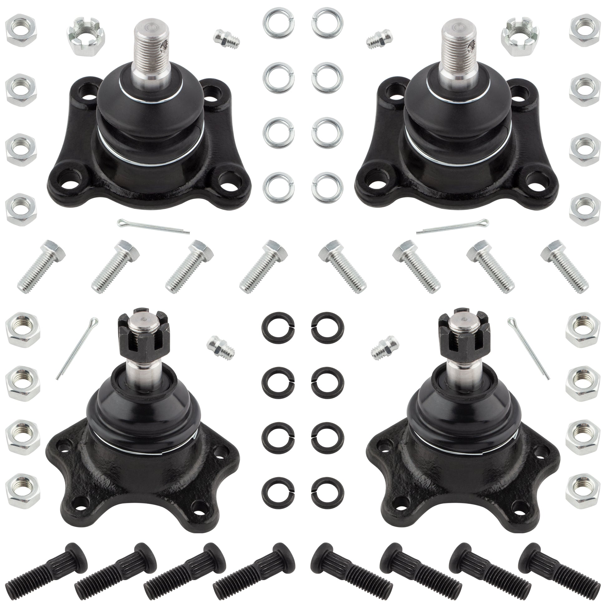 BOXI (Set of 4) Front Suspension Front Upper and Lower Ball Joints Fit for Toyota 4Runner 1989-1995