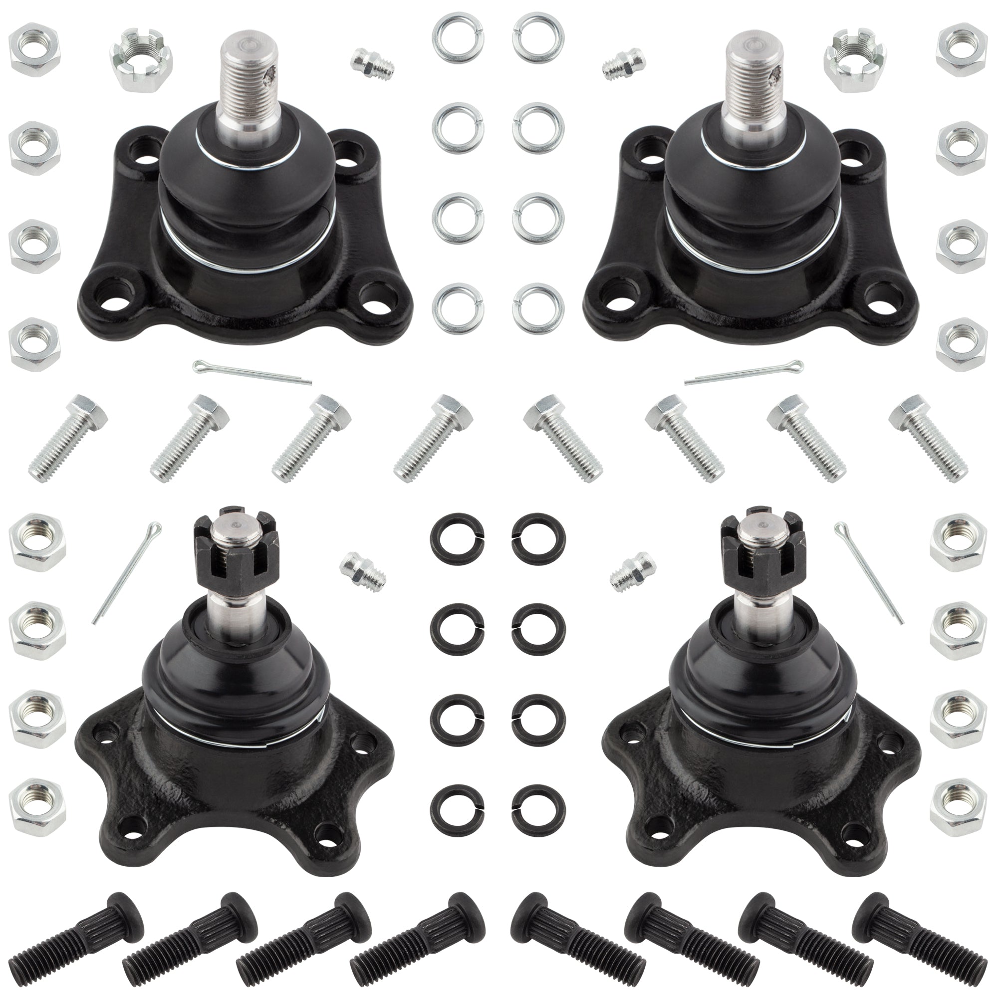 BOXI (Set of 4) Front Suspension Front Upper and Lower Ball Joints Fit for Toyota 4Runner 1989-1995