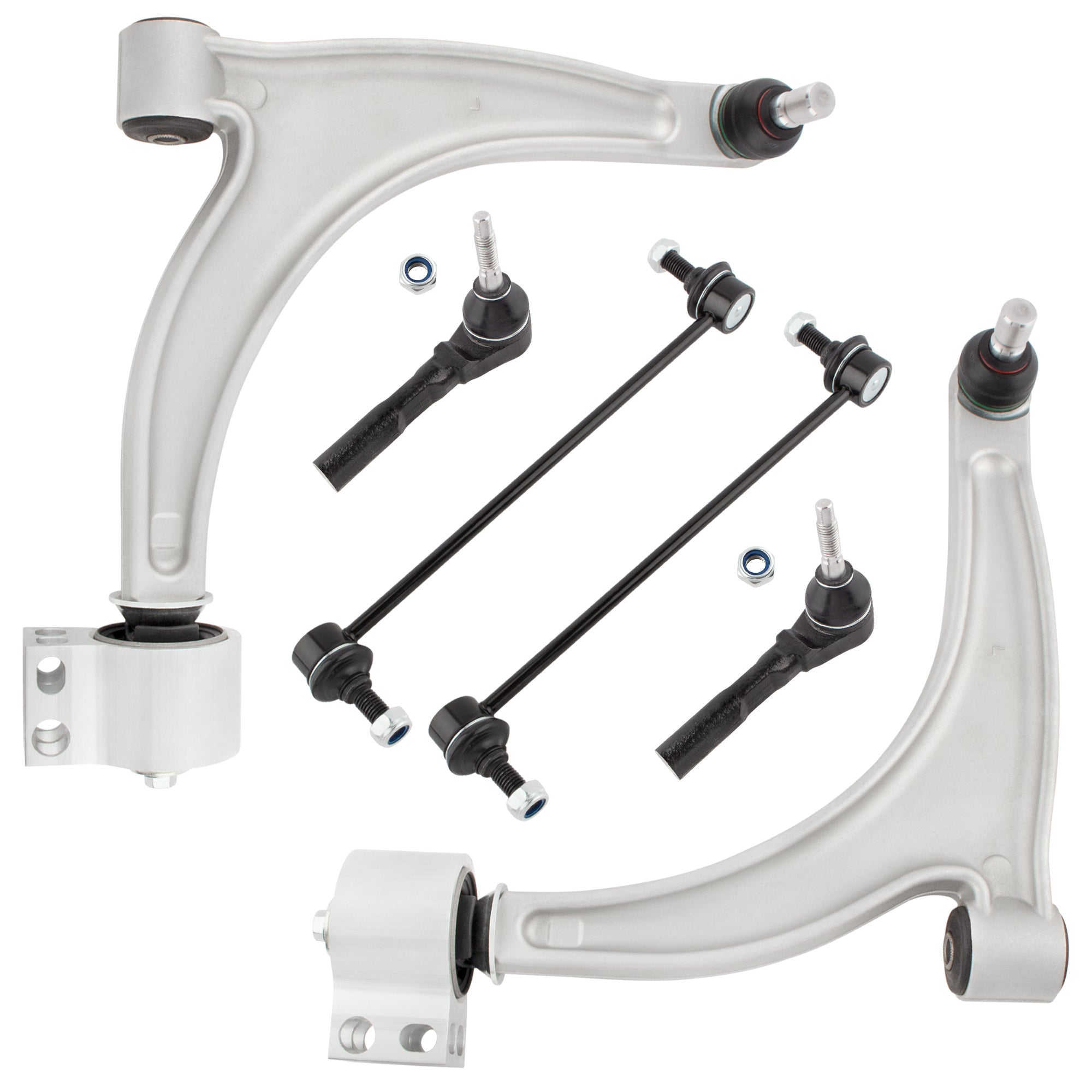 BOXI 6pc Front Suspension Kit Front Lower Control Arm Outer Tie Rod Sway Bar Fit for Chevy Malibu