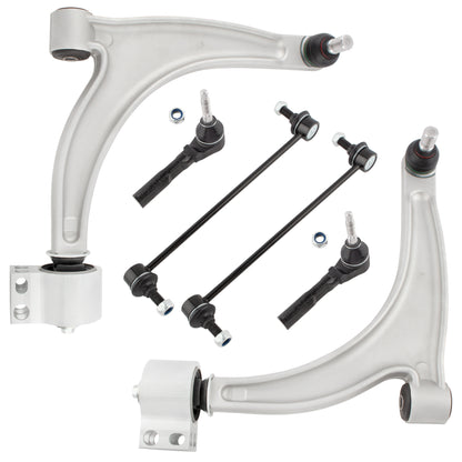 BOXI 6pc Front Suspension Kit Front Lower Control Arm Outer Tie Rod Sway Bar Fit for Chevy Malibu
