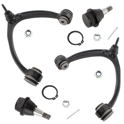 BOXI (Set of 4) Front Upper STEEL Control Arms Lower Ball Joints Fit for Cadillac Chevy for GMC