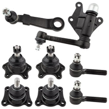 BOXI (Set of 8) Front Lower Upper Ball Joint Outer Tie Rods Pittman Arm Idler Arm Kit Fit