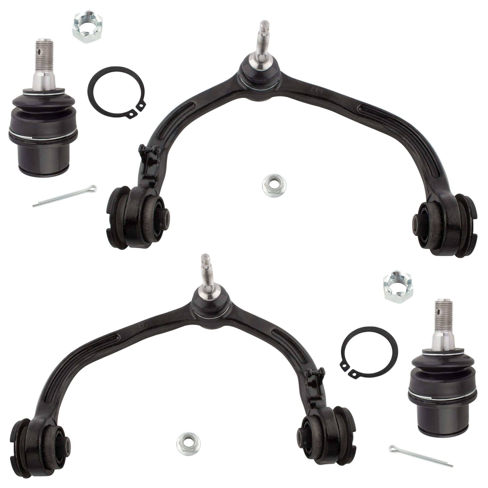 BOXI (Set of 4) Front Upper Control Arms + Ball Joint Fit for Ford Expedition for Lincoln Navigator