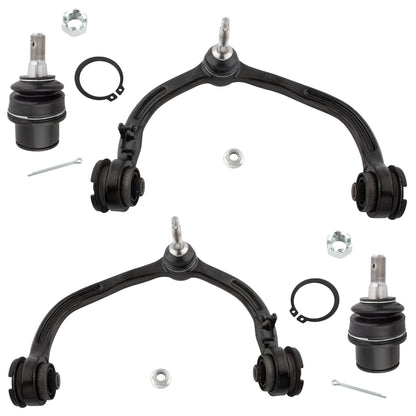 BOXI (Set of 4) Front Upper Control Arms + Ball Joint Fit for Ford Expedition for Lincoln Navigator