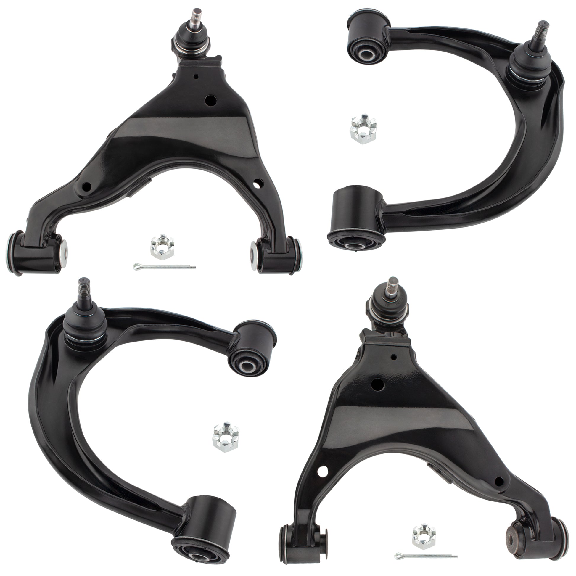 BOXI (Set of 4) Front Upper & Lower Control Arms with Ball Joints Fit for Toyota Tacoma 2005 2006