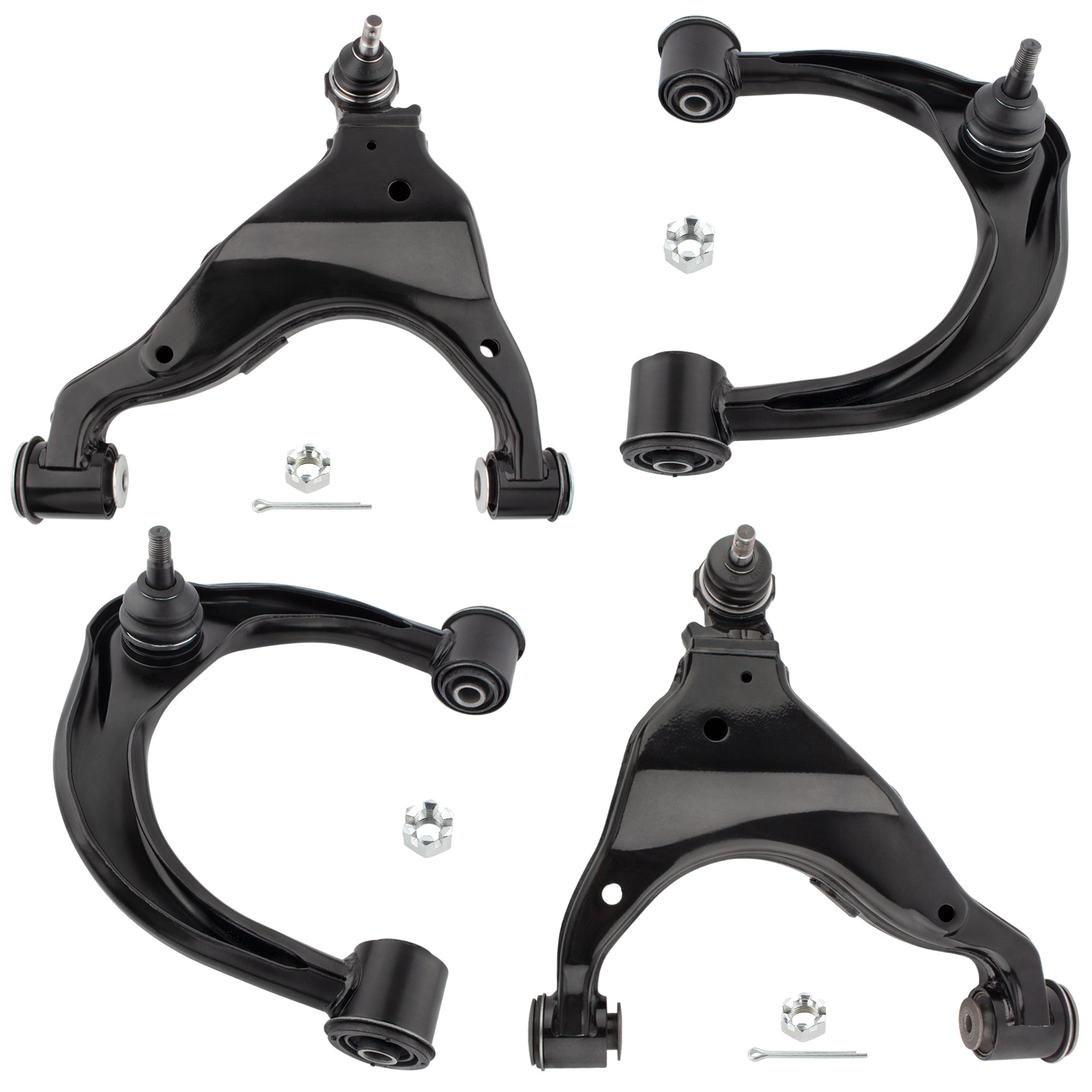 BOXI (Set of 4) Front Upper & Lower Control Arms with Ball Joints Fit for Toyota Tacoma 2005 2006