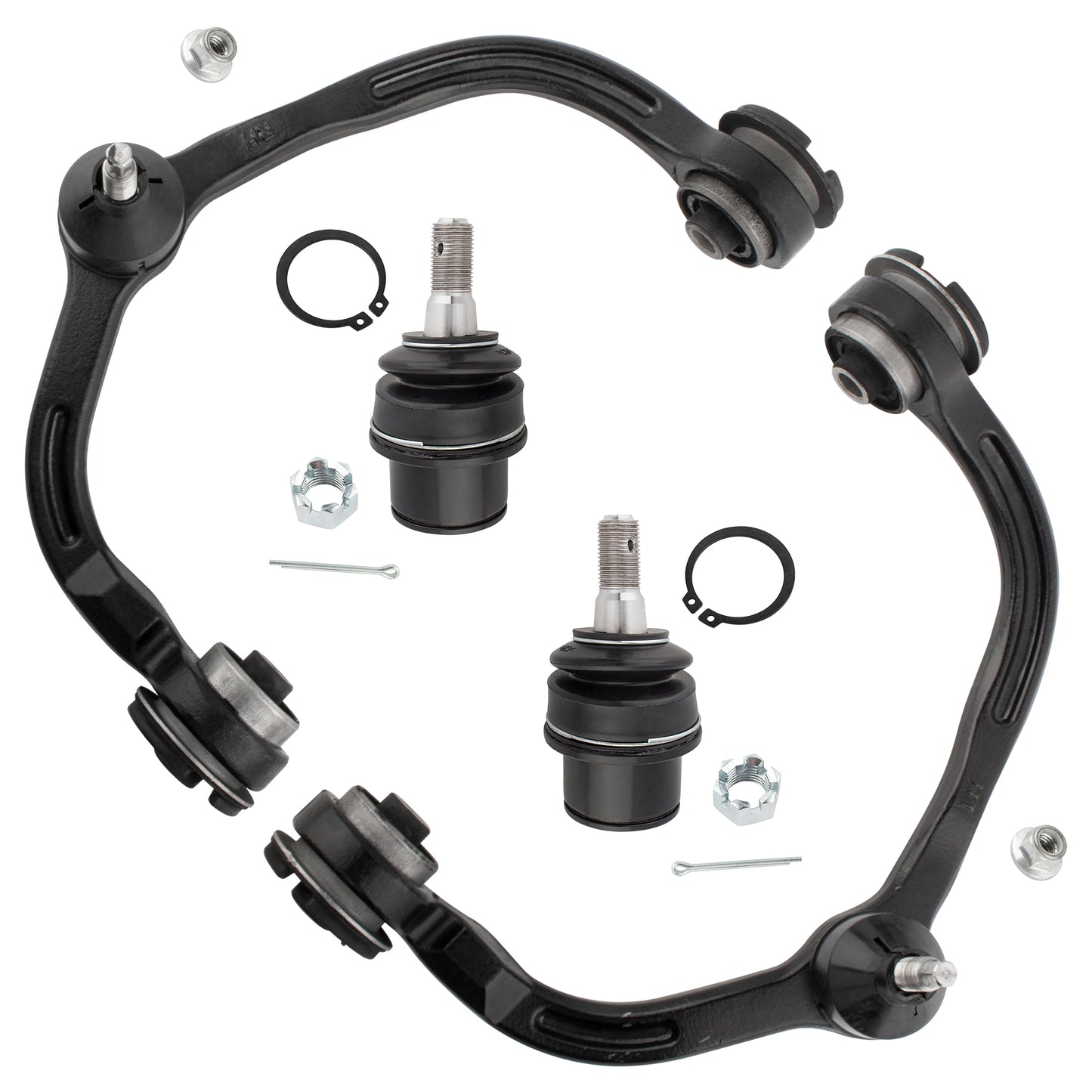 BOXI (Set of 4) Front Upper Control Arms + Lower Ball Joints Fit for Ford Expedition 2004 2005 2006