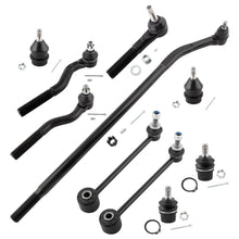 BOXI (Set of 10) Front & Rear Tie Rods + Rear Sway Bars + Front Ball Joints Kit Fit for Jeep