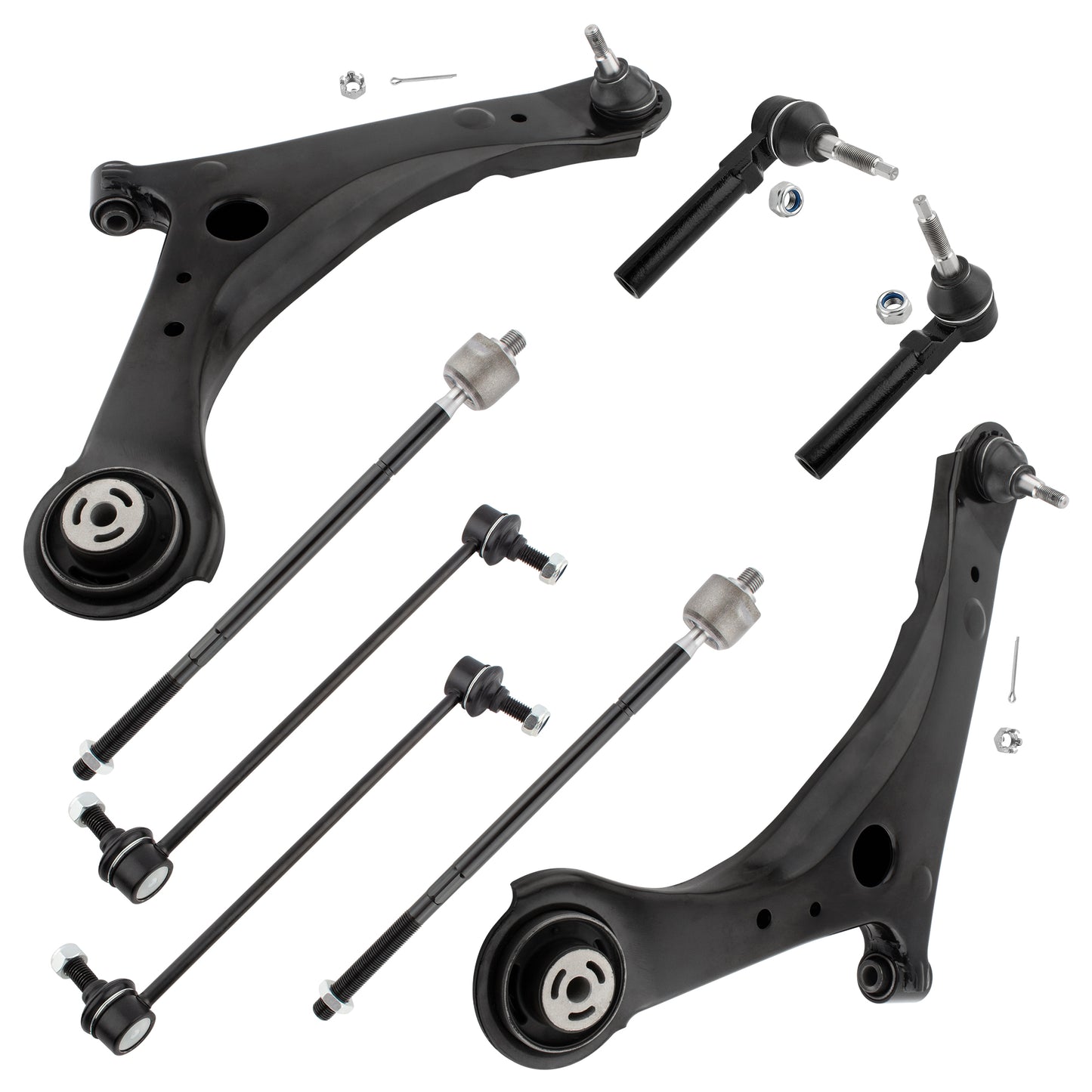 BOXI (Set of 8) Front Lower Control Arms w