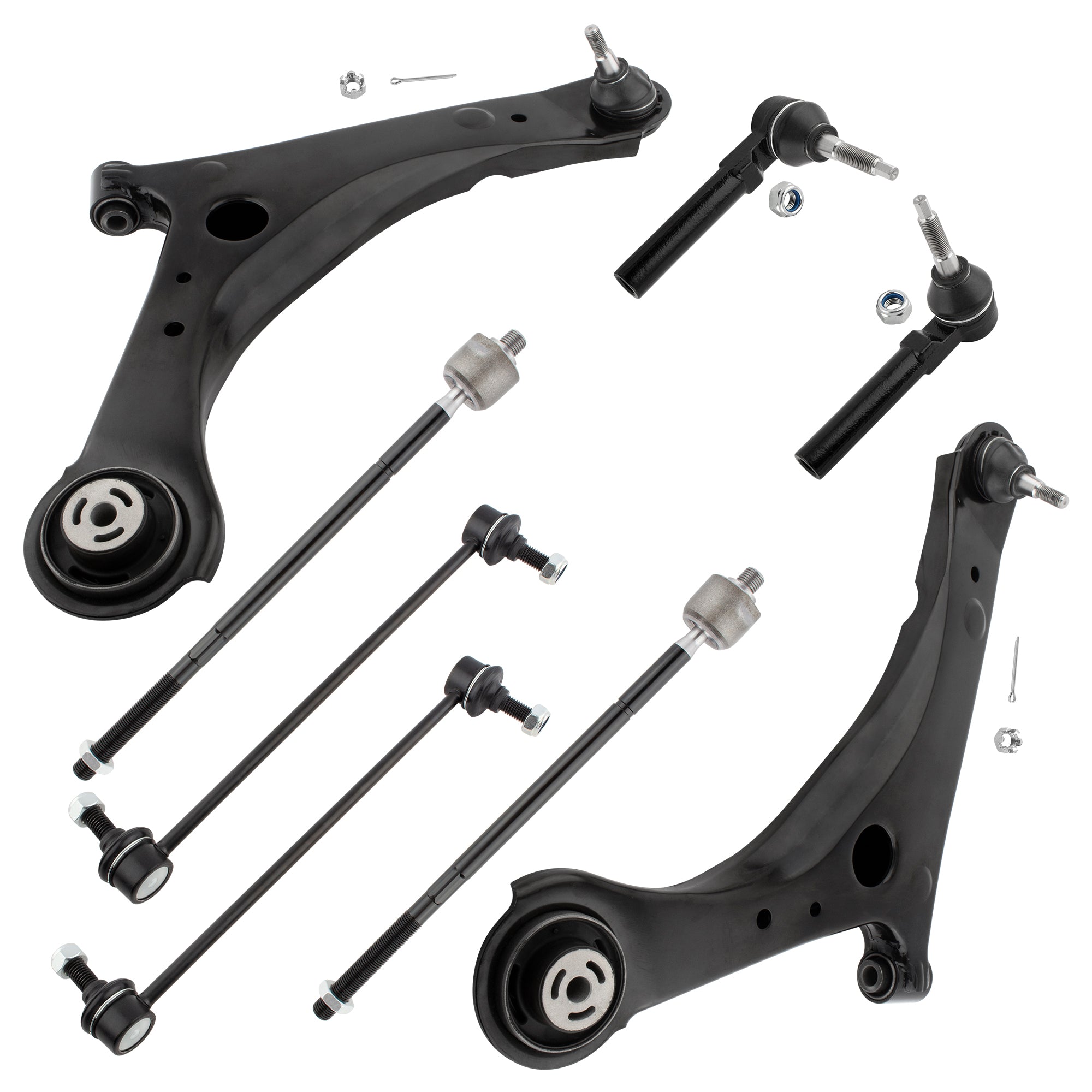 BOXI (Set of 8) Front Lower Control Arms w