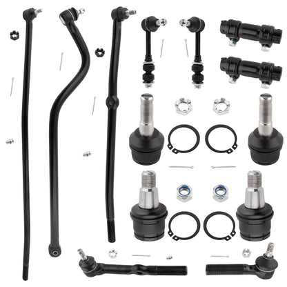 BOXI (Set of 13) Front Suspension Kit Sway Bar Link Tie Rod Ball Joints Track Bar Fit for Dodge Ram