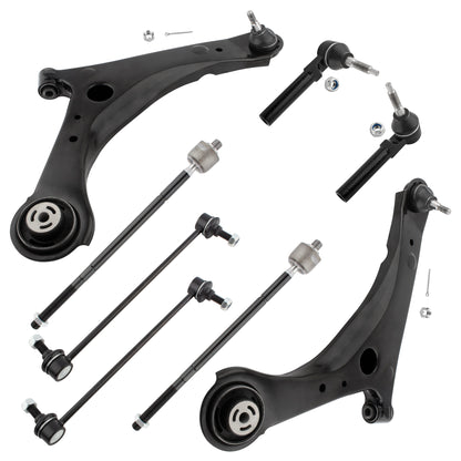BOXI (Set of 8) Front Lower Control Arms Ball Joints Tie Rods Sway Bars Fit for Grand Caravan