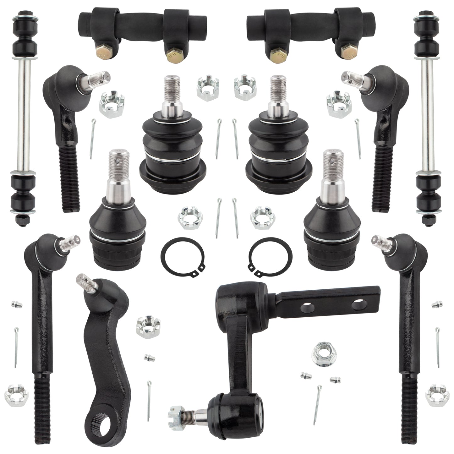 BOXI (Set of 14) Front Pitman Idler Arm Sway Bar Link Ball Joint Tie Rod w