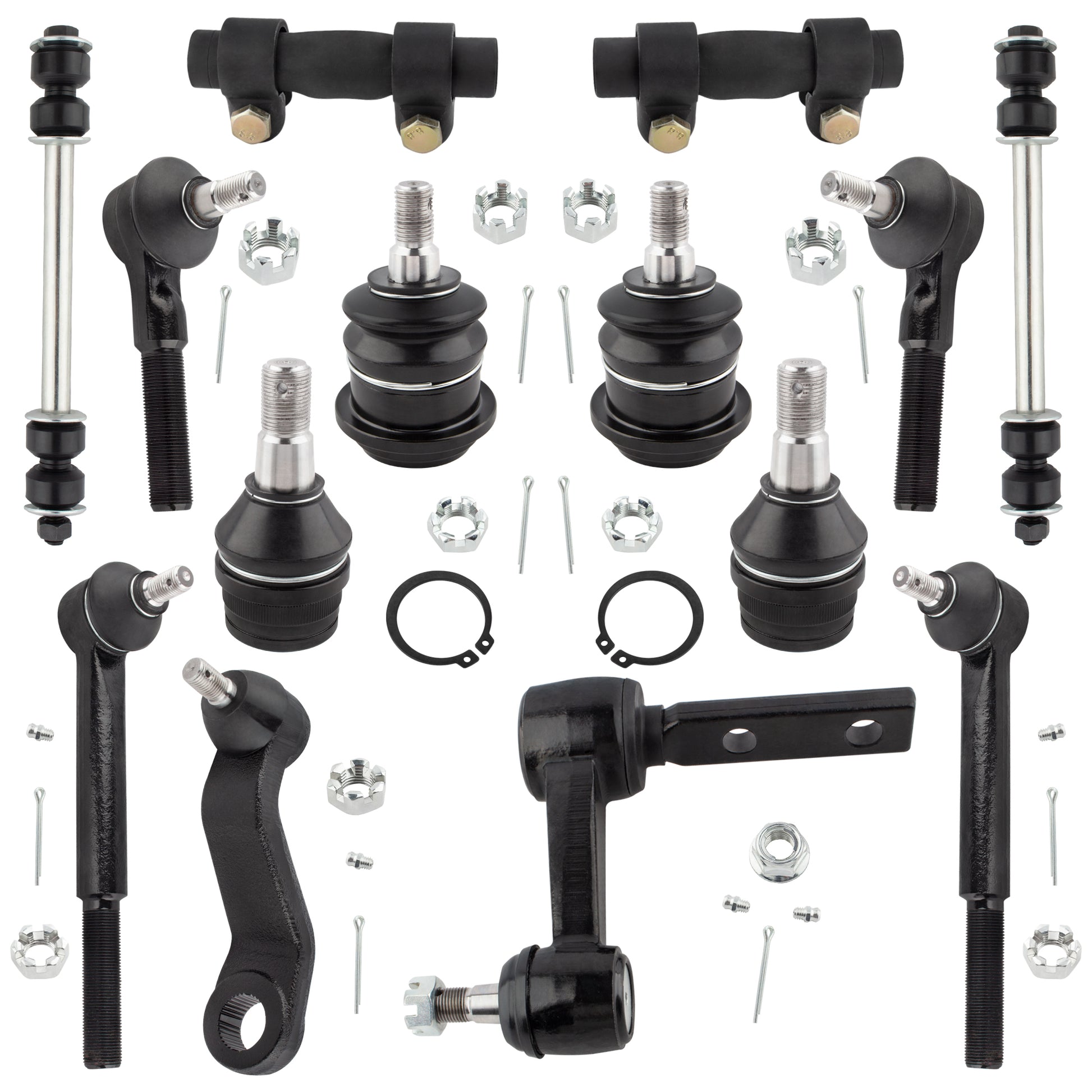 BOXI (Set of 14) Front Pitman Idler Arm Sway Bar Link Ball Joint Tie Rod w