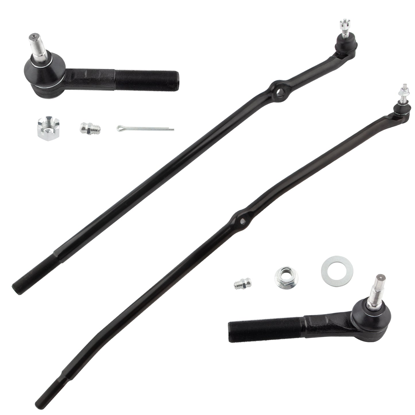 BOXI (Set of 4) Front Suspension Kit Inner Outer Tie Rod End Fit for Dodge Ram 1500 2006 2007 2008
