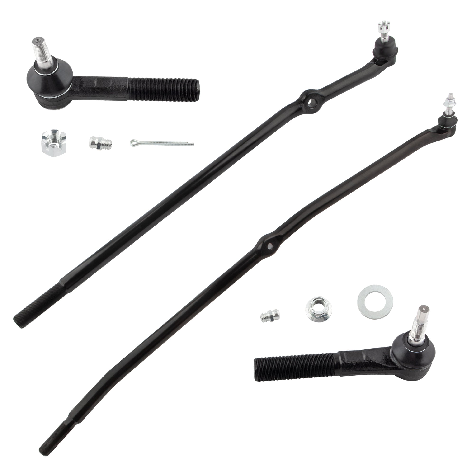 BOXI (Set of 4) Front Suspension Kit Inner Outer Tie Rod End Fit for Dodge Ram 1500 2006 2007 2008