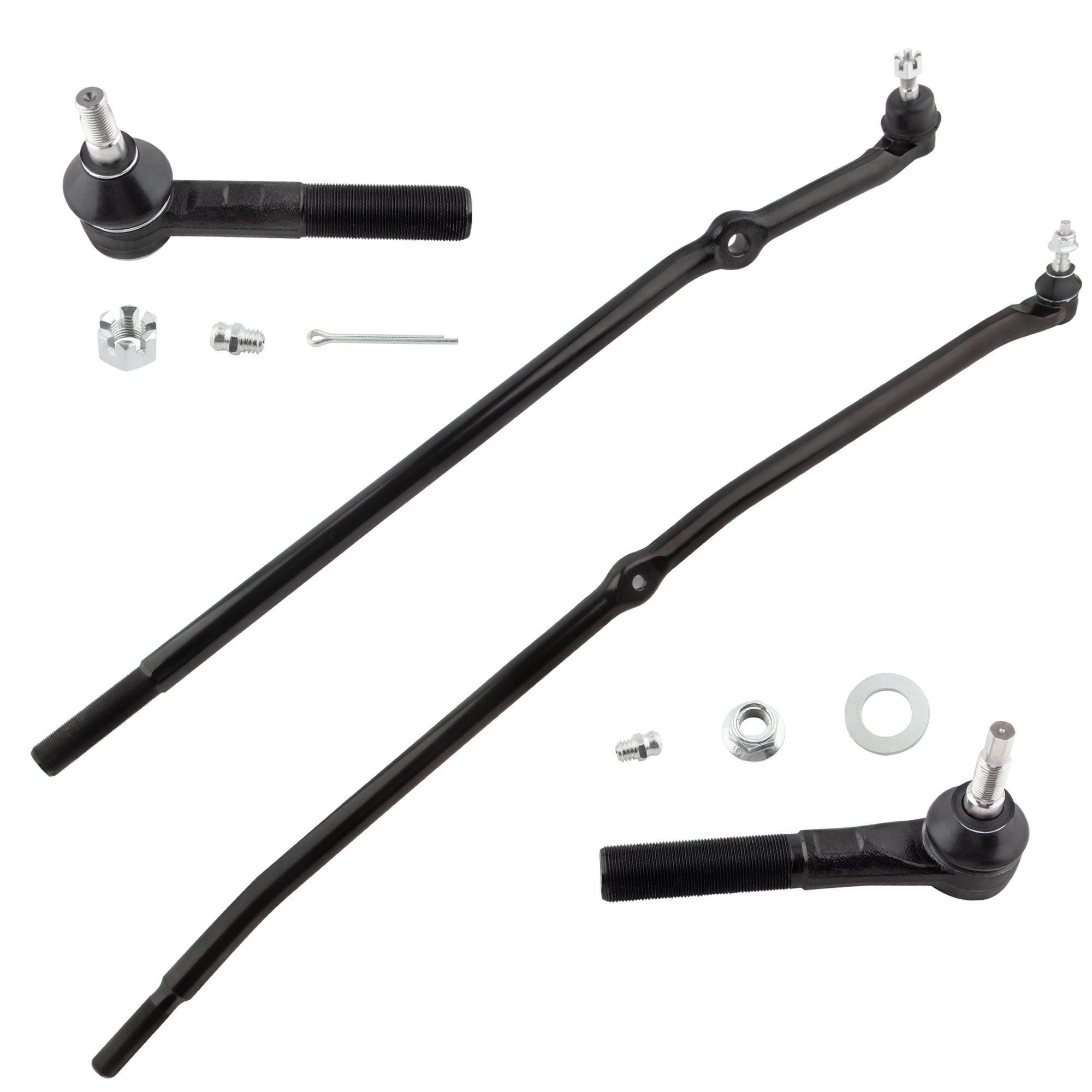 BOXI (Set of 4) Front Suspension Kit Inner Outer Tie Rod End Fit for Dodge Ram 1500 2006 2007 2008