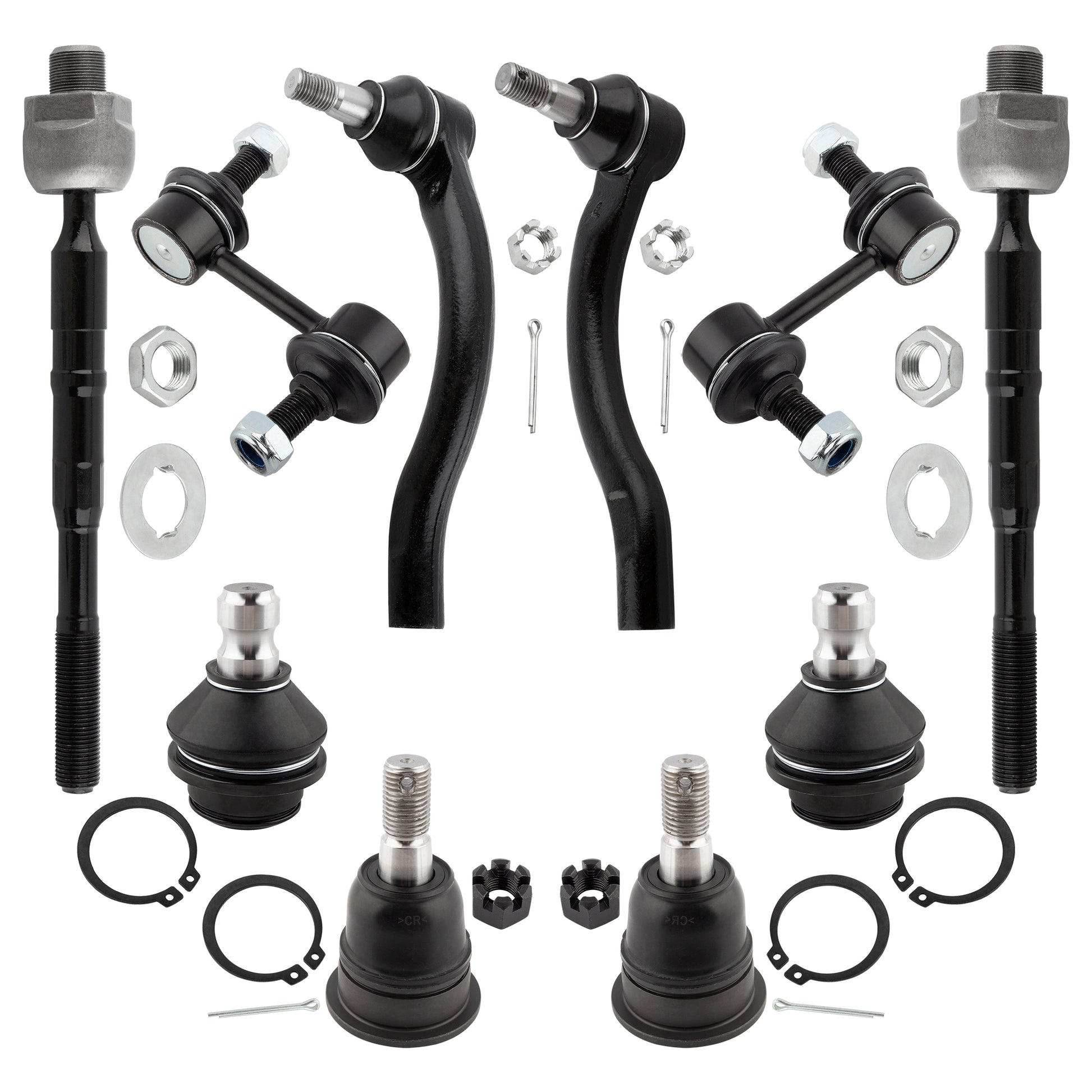 BOXI (Set of 10) Front Ball Joints Tie Rods Sway Bar Links Fit for Infiniti QX56 2004-2010